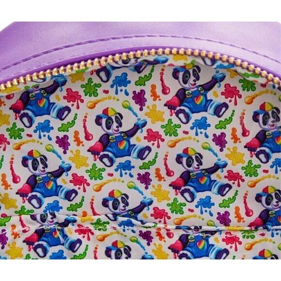 Lisa Frank Loungefly Painter Panda Bear Mini Backpack - Picture 3 of 5